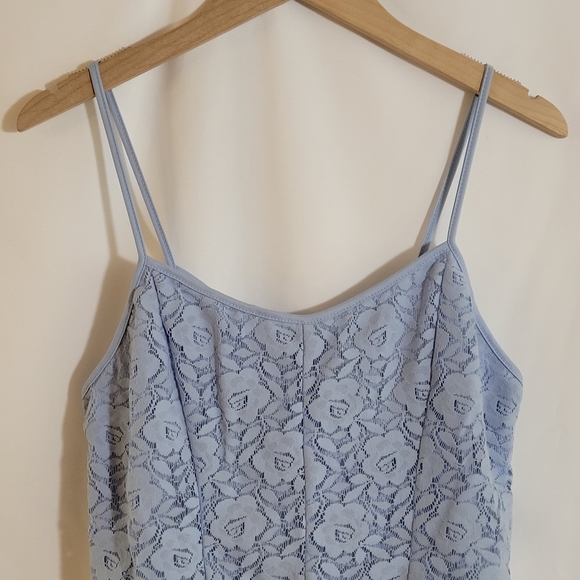 Topshop A-Line Lace Dress - Blue - Picture 1 of 9